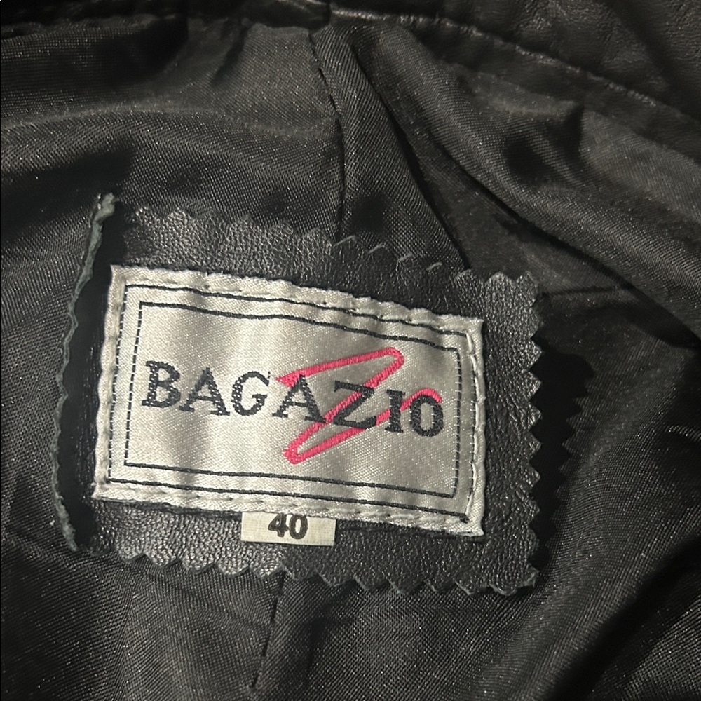 Bagazio Black Leather Pants 40